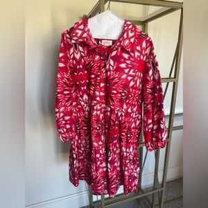 Maeve Bold Red and White Floral Mini Dress